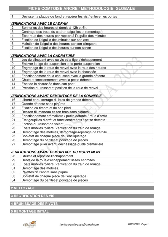FICHE COMTOISE ANCRE / METHODOLOGIE GLOBALE