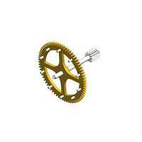 Roue de cheville montée